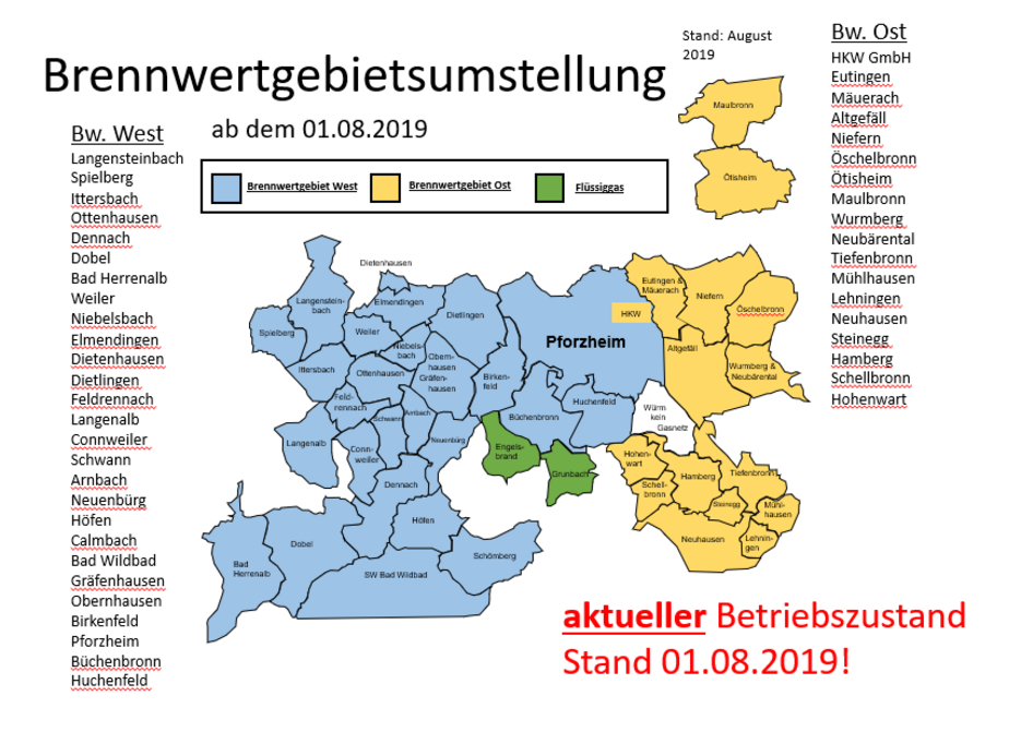 Das Schaubild zeigt eine Karte vom Enzkreis und wo die Brennwerte welche Höhe haben.