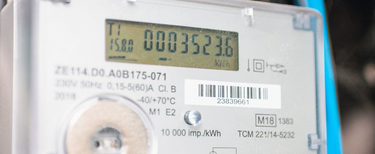 Das Bild zeigt die Verbrauchsanzeige des Smart Meter