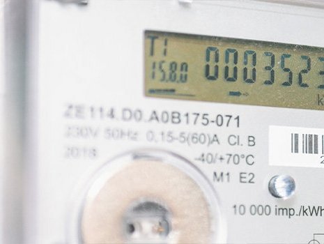 Das Bild zeigt die Verbrauchsanzeige eines Smart Meters.
