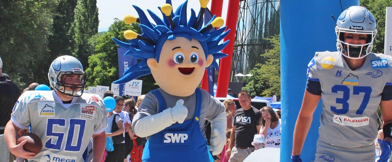 Das Bild zeigt Stromi mit den Pforzheim Wilddogs