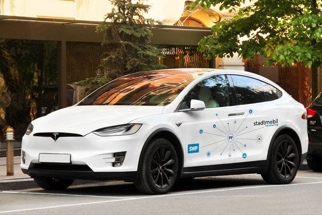 Eines der Carsharing Autos der Stadtwerke Pforzheim in Kooperation mit stadtmobil