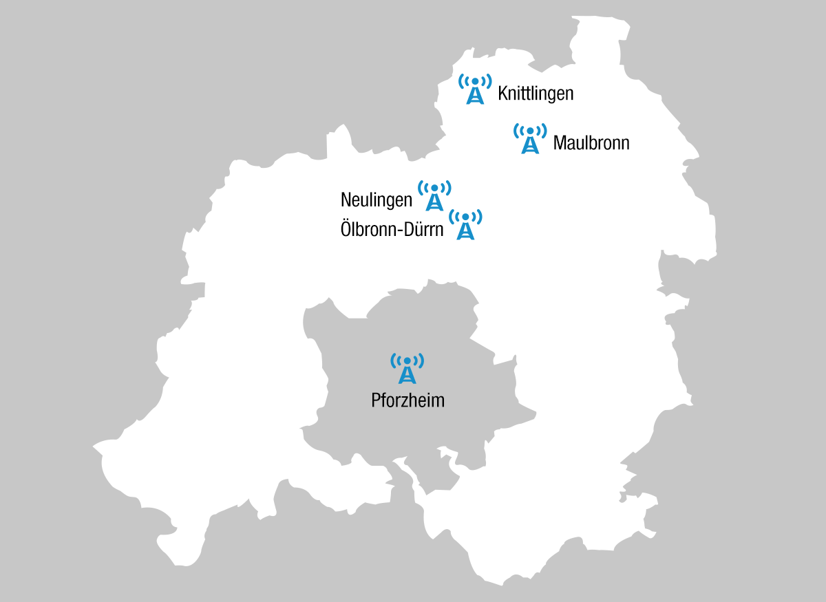 Karte: LoRaWAN in der Region